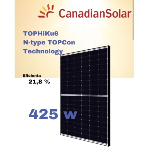 Panou fotovoltaic Canadian 425 w TOPHiKu6 N-type TOPCon