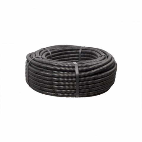Tub gofrat negru extro cu fir 320N D32 HF, Rezistent UV