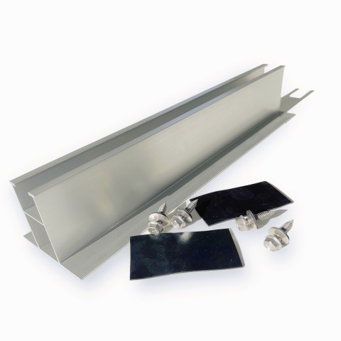 Sina minirail 6 cm inaltime prindere panouri fotovoltaice + 2 garnituri + 4 suruburi L500*75*60