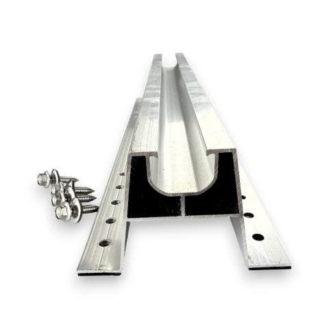 Sina minirail tip U,  H6cm x 35 cm + cauciuc +4 suruburi LP