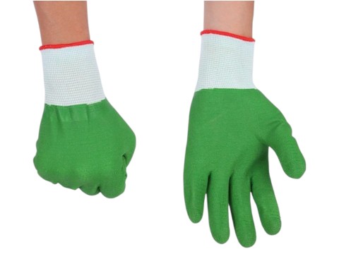 Manusi de protectie textile cu aderenta - verzi