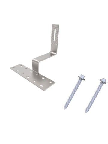 Carlig fix prindere panou fotovoltaic pe tigla +2 suruburi NC