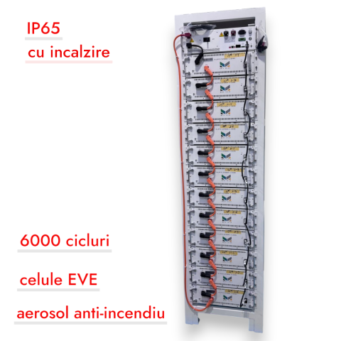 Sistem Stocare MACO SOLAR 61,44 kw HV, IP20, 6000 de cicluri ,LifePO4, celule EVE- interior-