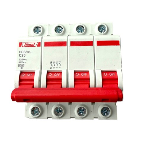 Siguranta automata (Disjunctor) HDB3w C 4P 4.5kA 25A