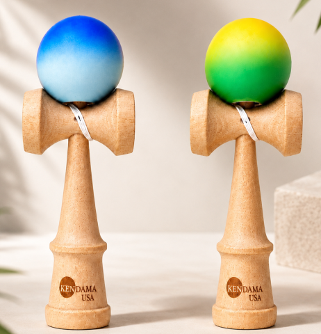 Jucarie Kendama GRIP USA, 18 cm lemn, cauciucata antiderapant