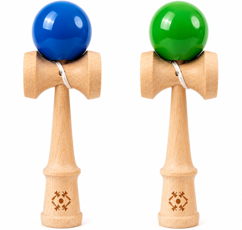 Jucarie Kendama USA Tribute, 18 cm, din lemn, bila lucioasa