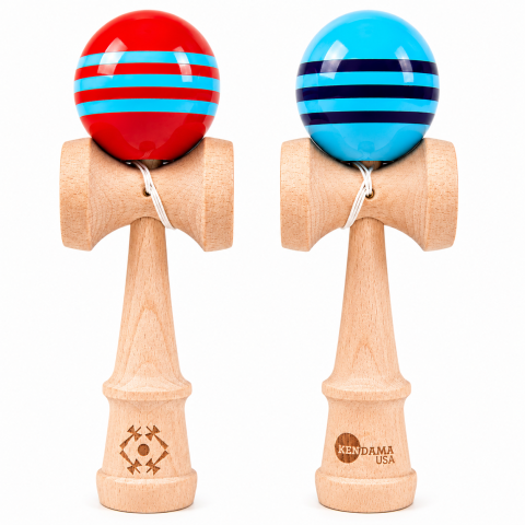Jucarie Kendama USA Triple Stripe, dungata, 18 cm