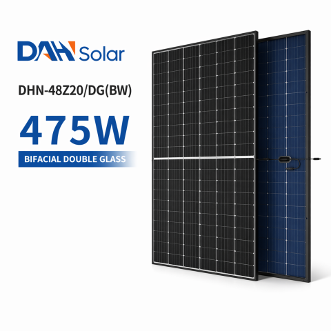 Panou Fotovoltaic DAH 475W Bifacial Double Glass TOPCon – DHN-48Z20/DG(BW)